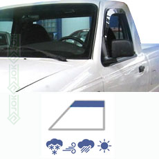 Sānu logu vējsargi, komplektā 2 gab. (Ranger Pick Up 92-97, 2 durvis)