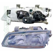 Nissan Primera, 96-99 gadam, priekšējais lukturis kreisajai pusei, elektriskais, spuldzēm H1/H1/W5W