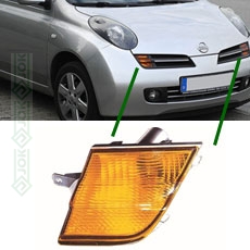Priekšējais pagrieziena lukturis kreisajai pusei   (Micra 02-07)