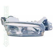 Mazda 626, 92-97 gadam, priekšējais lukturis labajai pusei, elektriskais, spuldzēm H1/H1, 43T