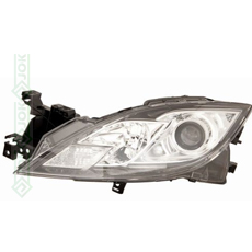 Priekšējais lukturis kreisajai pusei, elektriskais, spuldzēm H11/H9 (Mazda 6 09-12)