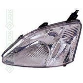 Honda Civic, 00-01 gadam, priekšējais lukturis kreisajai pusei, elektriskais, ar motoru, spuldzei H4, 3/5 durvis