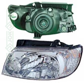 Hyundai Matrix, 01-05 gadam, priekšējais lukturis labajai pusei, elektriskais, spuldzei H4