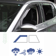 Sānu logu vējsargi, komplektā 2 gab. (Fabia Hatchback 2021-)