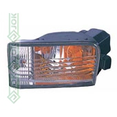Toyota RAV4, 01-02 gadam, priekšējais pagrieziena lukturis bamperī kreisajai pusei, ar miglas lampu