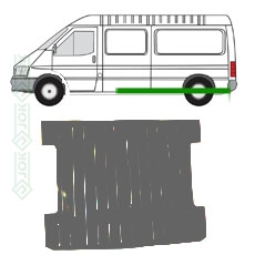 Grīda kravas nodalījumam (Transit 85-00)