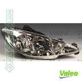 Priekšējais lukturis kreisajai pusei, bez motora, spuldzēm H7/H1, Valeo (Peugeot 206 05-)