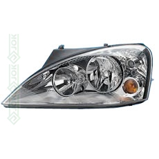 Priekšējais lukturis, elektriskais, ar motoru,  spuldzēm H1/H7, kreisā puse (Galaxy 01-05)