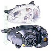 Priekšējais lukturis, elektriskais, spuldzei H4/W5W, labā puse (Corsa 93-00)