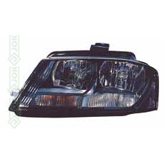 Priekšējais lukturis, elektriskais, ar motoru, spuldzēm H7/H7, kreisā puse (A3/ A3 Sportback 08-11)