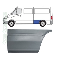 Remontdaļa spārnam, vidējā bāze, pirms riteņa, kreisā puse    (Sprinter 95-05, VW LT 96-06)