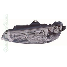 Peugeot 406, 99-03 gadam, priekšējais lukturis kreisajai pusei, elektriskais, spuldzēm H7/H7