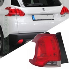 Aizmugures lukturis, ārējais, LED, labā puse (Peugeot 2008 13-16)