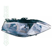 Renault Megane, 02-05 gadam, priekšējais lukturis kreisajai pusei, elektriskais, spuldzēm H1/H7