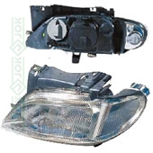 Citroen Xsara, 97-00 gadam, priekšējais lukturis labajai pusei, elektriskais, bez motora, spuldzēm H7/H7