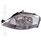 Citroen C3, 01-09 gadam, priekšējais lukturis kreisajai pusei, elektriskais, ar motoru, spuldzēm H1/H7