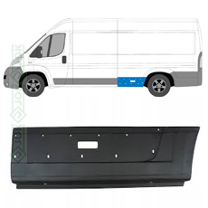 Remontdaļa spārnam,  garā un ekstra garā bāze L3/ L4,  pirms riteņa, ar atverēm moldingam un marķierim, kreisā puse (Jumper/ Ducato/ Boxer 06-14, 14-, Promaster 13-)