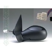 Peugeot 206, 98-03 gadam, kreisās puses spogulis, elektriskais, apsildāmais, asfērisks, gruntēts