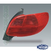 Aizmugures lukturis labajai pusei, bez patronas, 3/5 durvis, Magneti Marelli (Peugeot 206 98-03)