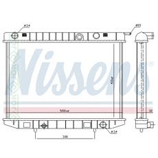 Motora dzeses radiators 410x610x42mm, mehāniskā ātrumkārba, dīzelis, ar/bez kondicioniera, ražots ES (2.5 TDS)