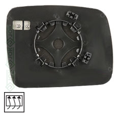 Spoguļa stikls, izliekts, apsildāmais, labā puse (Discovery/LR4 09-14, Freelander 10-14, Range Rover 09-12, Range Rover Sport 09-14)