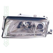 Priekšējais lukturis kreisajai pusei, elektriskais, ar motoru, ar miglas lampu, spuldzēm H4/H3 (Octavia 01-04)