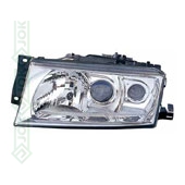 Skoda Octavia, 01-04 gadam, priekšējais lukturis labajai pusei, elektriskais, bez motora, spuldzēm D2S/H1/H3
