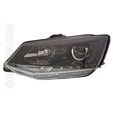 Priekšējais lukturis, elektriskais, ar motoru, ar lēcu, spuldzei H7/H7/LED, kreisā puse (Fabia 2014-2018)