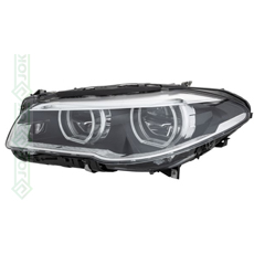 Priekšējais lukturis, elektriskais, ar motoru, LED, labā puse, Hella (F10/F11 13-17)
