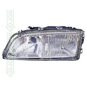 Priekšējais lukturis, spuldzēm H7/H7, manuālais, elektriskais, kreisā puse ( V70/ S70 97-00, C70 Coupe/Cabrio  96-05)
