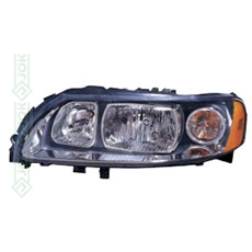 Priekšējais lukturis, elektriskais, bez motora, spuldzēm H7/H9, kreisā puse (Volvo S60/V60 05-07)