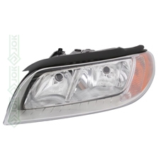 Priekšējais lukturis, elektriskais, ar motoru, spuldzēm H9/H7/LED, labā puse (Volvo V70/ XC70/ S80 13-16)