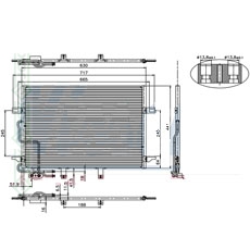 Kondicioniera radiators 630x441x16mm, mehāniskā ātrumkārba/ automāts, Nissens ( CLS 280 / CLS 280 CDi / CLS 320 CDi / CLS 350 / CLS 350 CGi / CLS 500 / CLS 55 AMG / CLS 65 AMG / E 200 / E 200 CDi / E 200 Kompr. / E 220 CDi  / E 230 / E 240 / E 240 4-matic / E 250 / E 270 CDi / E 280 / E 280 4-matic / E 280 CDi / E 280 CDi 4-matic / E 300 / E 300 4-matic / E 320 / E 320 4-matic / E 320 CDi / E 320 CDi 4-matic / E 350 / E 350 4-matic / E 350 CGi / E 400 CDi / E 420 CDi / E 500 / E 500 4-matic / E 55 AMG / E 550 / E 550 4-matic / E 63 AMG )