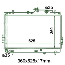 Kondicioniera radiators 510x361x16mm, mehāniskā ātrumkārba/ automāts, Nissens ( 1.0i / 1.0i 12V / 1.2i / 1.2i 12V / 1.4i / 1.4i 16V / 1.4 FSi / 1.4 TDi / 1.6i / 1.6i 16V / 1.8i 20V Turbo / 1.9 SDi / 1.9 TDi / 2.0i )