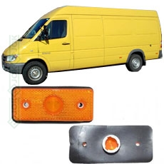 Gabarītlukturis, oranžs, kreisā/labā puse (Sprinter 208-414, 95-06, VW LT 96-05)