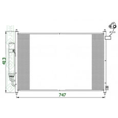Kondicioniera radiators 747x413mm, OE 80110SJD003 (1.7, benzīns, 92 KW)
