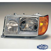 Mercedes E 200-500 W124, 89-93 gadam, kreisās puses priekšējā luktura stikls, (200,220, 230, 250, 260, 280, 300, 320SL, 400SL, E) Magneti Marelli