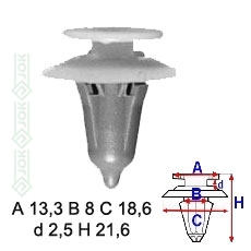 Stiprinājumi sānu apdarei (Ford Fiesta 89-96, Fiesta 95-, Ka 97-, Iveco Daily)